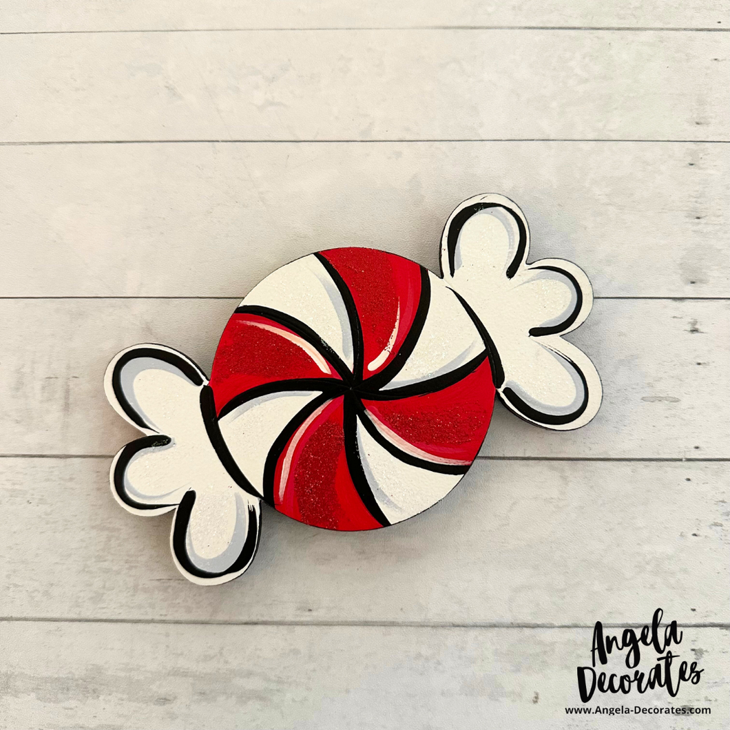 Tiny Peppermint Attachment - Red & White