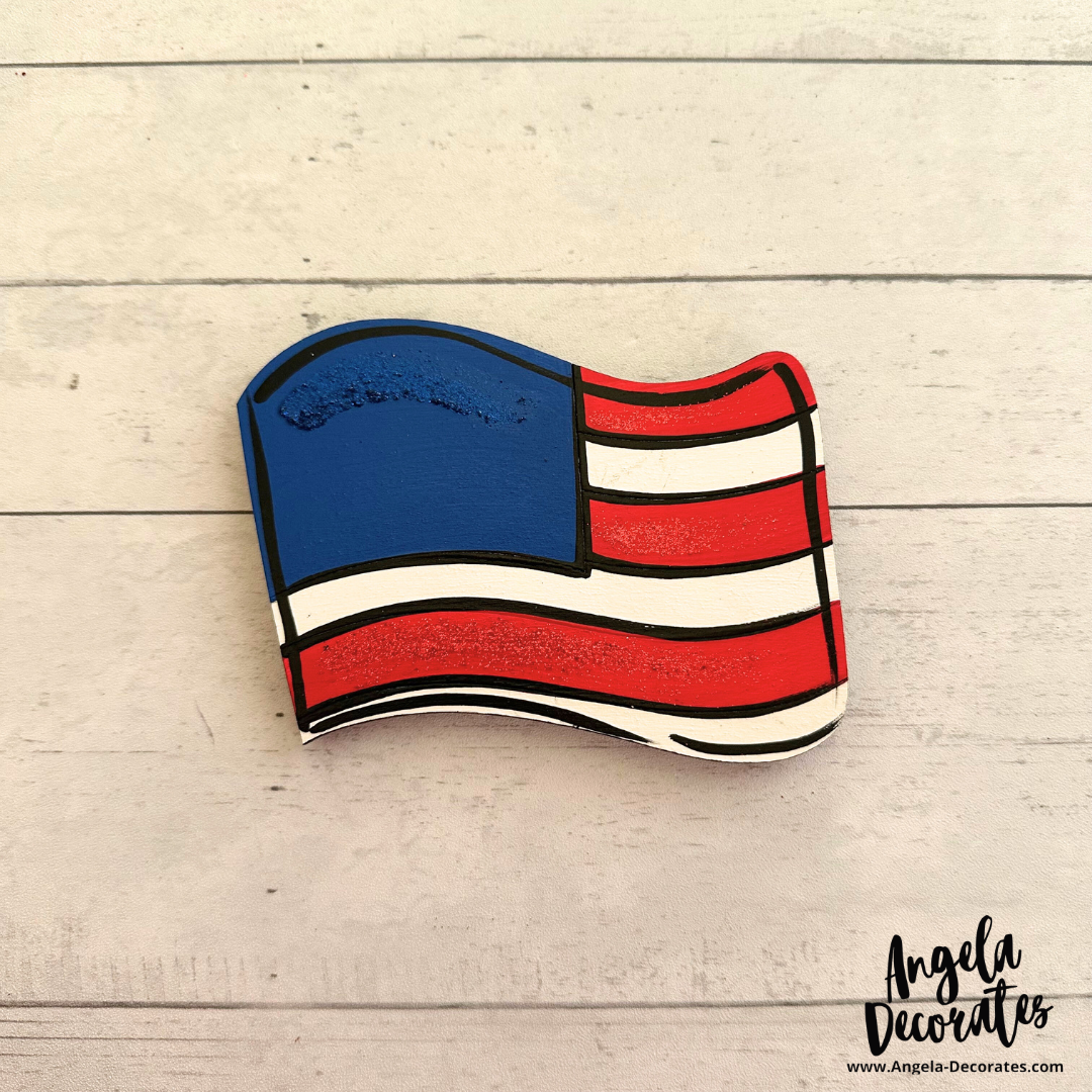 TINY Dark Blue American Flag Attachment