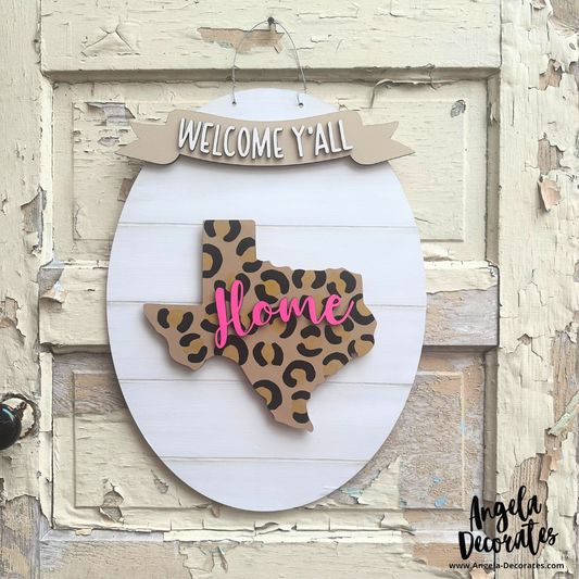 Welcome Y'all Banner - Brown