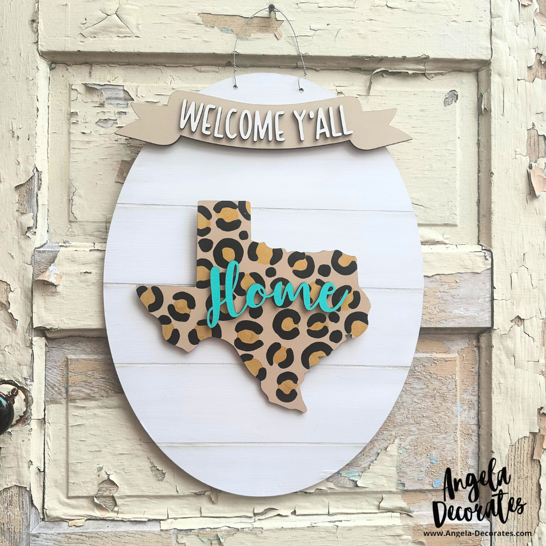 Welcome Y'all Banner - Brown