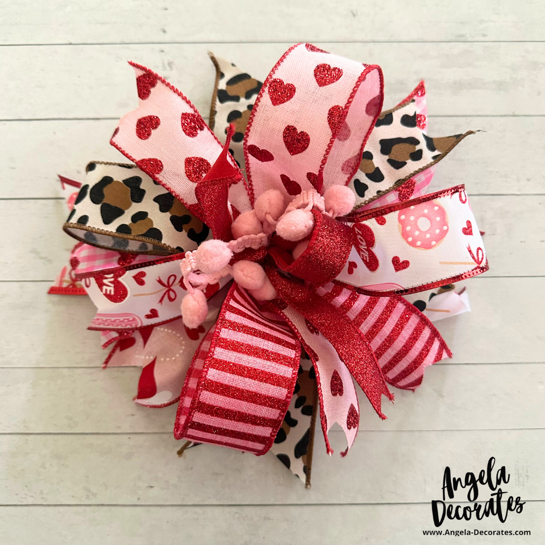 Leopard Print Valentine Bow