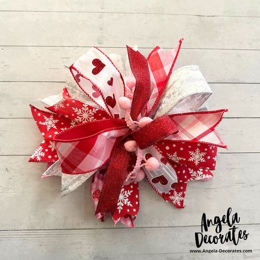 Valentine Snowman Bow