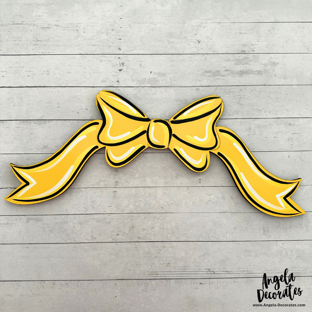 Bow Banner - Bright Yellow