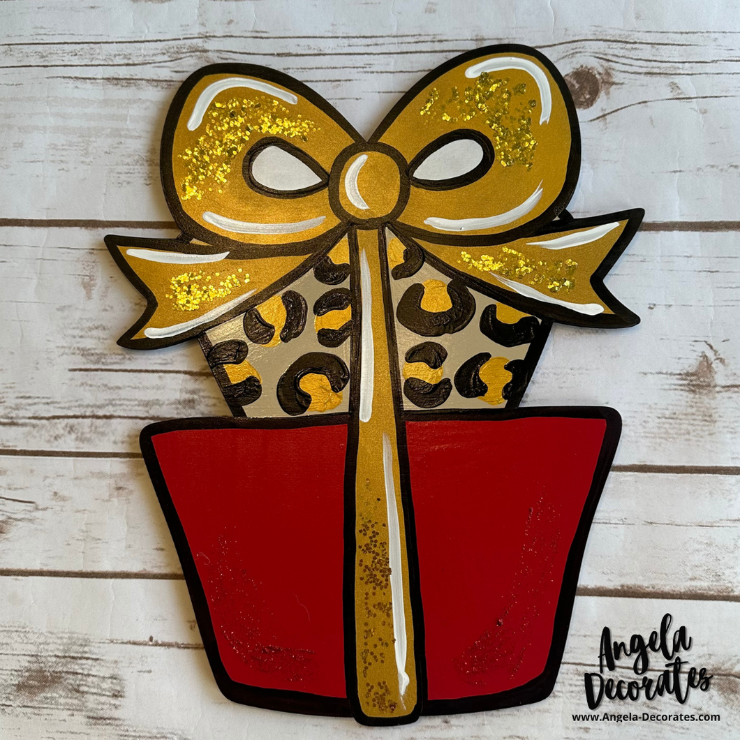 Leopard Print Stacked Christmas Presents Attachment