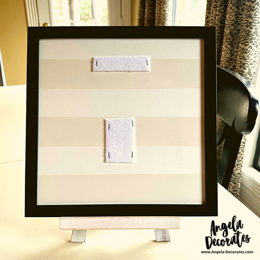 Black Frame with Stripe Background