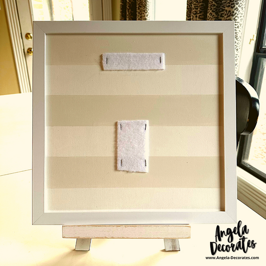 White Frame with Stripe Background