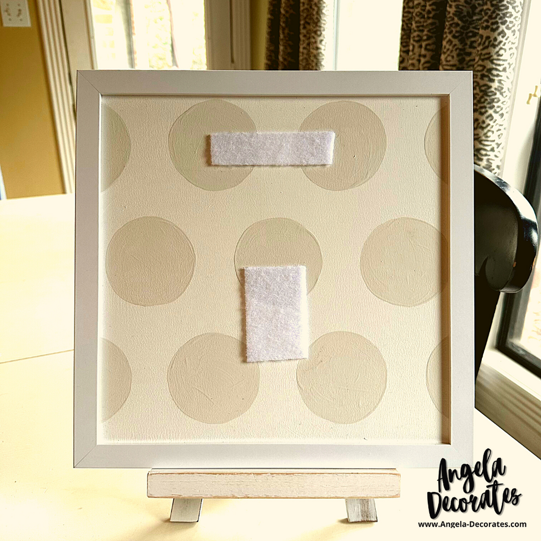 White Frame with Polka Dot Background